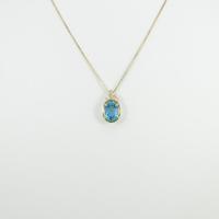 K18YG ブルートパーズネックレス