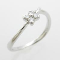 K18WG フラワー ダイヤモンドリング20％引き