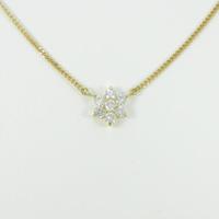 K18YG フラワー ダイヤモンドネックレス30％引き