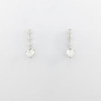 PT ハート ダイヤモンドピアス