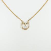 K18YG ホースシュー ダイヤモンドネックレス