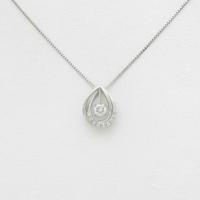 【新品】プラチナダイヤモンドネックレス 0．254ct・F・SI2・GOOD10％引き