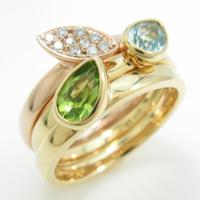 K18YG／K18PG カラーストーンリング