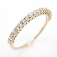 【リメイク】K18PG ハーフエタニティ ダイヤモンドリング