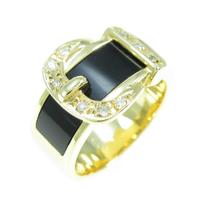 K18YG ベルト オニキスリング