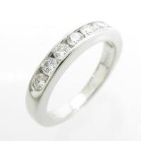 ティファニー ハーフサークル チャネルセッティング ピンキーリング