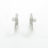 K14WG ダイヤモンドピアス