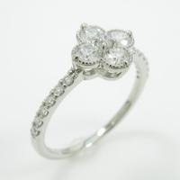 【新品】プラチナダイヤモンドリング 0．387ct・F・SI1?SI2・GOOD