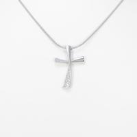 デビアス クロス ダイヤモンドネックレス20％引き