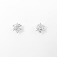 【リメイク】ST／プラチナダイヤモンドピアス 0．405ct・0．428ct・G・SI1・VG?G