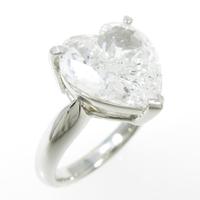 プラチナダイヤモンドリング 5．023ct・E・I1・ハートシェイプ
