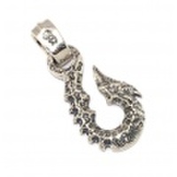 BWL(ビルウォールレザー)PN863GR Graffiti Large Fish Hook Pendant グラフィティーラージフィッシュフックペンダント