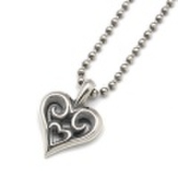 BWL(ビルウォールレザー)　 Trival Heart Charm w/Ball Chain トライバルハートチャーム　CB111