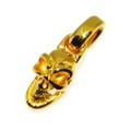 BWL(ビルウォールレザー)　グッドラックスカルチャーム ゴールドプレート Good Luck Skull Charm C323