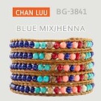 CHANLUU/チャンルー BLUE MIX-HENNA5RAP/ブルーミックス-ヘナ5ラップブレスレット BG-3841【送料無料】