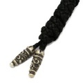 CHROME HEARTS(クロムハーツ) Leather Braid w/Tiny Scroll Tips レザーブレイドタイニースクロールチップ