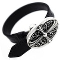 CHROME HEARTS(クロムハーツ)　スモールオーバル レザーブレスレット　Small Ovall Bracelet