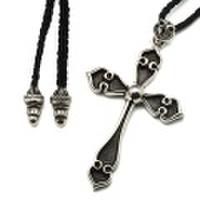 CHROME HEARTS(クロムハーツ)　ラージスペードクロス/　Large Spade Cross　Pendant w/Leather