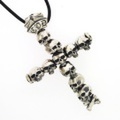 CRAZY PIG DESIGNS(クレイジーピッグ)　カタコンベ スカル クロス ペンダント Catacombs skulls cross　#977