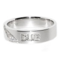 DUB collection(ダブコレクション)合わせるとラインが現れるキュービックリング【 DUBj-217-1 WH】