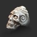 Dualflow（デュアルフロウ）revere skull ring　【DFR-10】