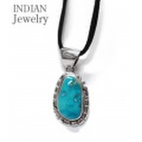 INDIAN JEWELRY ターコイズを使用したナバホ族アーティストP.SKEETS氏の作品『NAVAJO SIVER PENDANT TURQUOISE』【アメカジ・ネイティブ】IJ-083