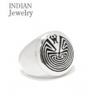 INDIAN JEWELRY ホピ族アーティストEddison Wadsworth氏の作品『HOPI MAZE RING』【アメカジ・ネイティブ】IJ-019