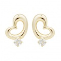 K10 オープンハート＆アクアマリンピアス 46-5680