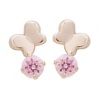 K10PG バタフライ＆キュービックジルコニアピアス 46-5674