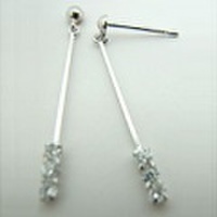 K14WG 　キュービック ピアス 彼女 誕生日 ジュエリー アクセサリー ∞ jka745