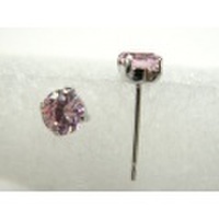 K14WG　キュービックピンク ピアス 4mm 彼女 誕生日 ジュエリー アクセサリー ∞ jka654