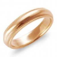 K18RG　ミルグレイン・マリッジリング（結婚指輪・幅広タイプ）4mm (N040H178N3*01-K18RG)