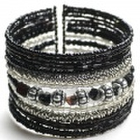 L0094 ：ビーズ・バングル（006）ブラック