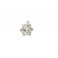 Pt900＆チタン　ダイヤモンド(0,08ct) シングル　ピアス