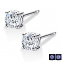 Pt950 アンシャンテ 一粒ダイヤモンドピアス 0.4ct Fカラー SI1 3EX