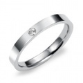 Pt950　フラット・ダイヤモンドマリッジリング（結婚指輪）ダイヤモンド埋込　2.5mm (N025O140N1*01-D)