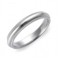 Pt950　ミルグレイン・マリッジリング（結婚指輪）3mm (N030H165N3*01)