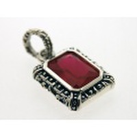 ROYAL ORDER(ロイヤルオーダー)　スクエアストーンペンダント　レッド　SP78-RD