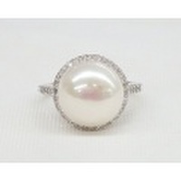 SS淡水パール＆CZ デザインリングpart14