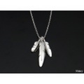 SYMPATHY OF SOUL（シンパシーオブソウル）　3Feather Necklace - Silver（3フェザーネックレス - シルバー）