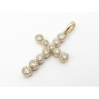 SYMPATHY OF SOUL（シンパシーオブソウル）　Multi Symbol Cross Pendant - K10 Yellow Gold×Diamond（マルチシンボルクロスペンダント - K10イエローゴールド×ダイヤモンド）