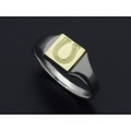 SYMPATHY OF SOUL（シンパシーオブソウル）　Signet Ring - Square - Silver×K18Yellow Gold w/Stamp（シグネットリング - スクエア - シルバー×K18イエローゴールド w/スタンプ）