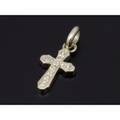SYMPATHY OF SOUL（シンパシーオブソウル）　Smooth Cross Pendant - K10Yellow Gold w/Diamond（スムースクロスペンダント - K10イエローゴールド w/ダイヤモンド）