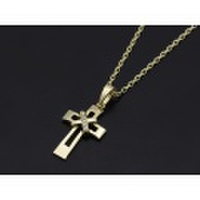 SYMPATHY OF SOUL（シンパシーオブソウル）　Tide Cross Necklace - K18Yellow Gold（タイドクロスネックレス - K18イエローゴールド）