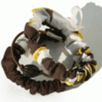 Susan Daniels◆コットンプリント３連シュシュ◆イエローmix