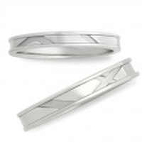 [刻印無料]　シンプルライン　ペアリング｜Men’s & Lady’s（セット）　95-2028-2029