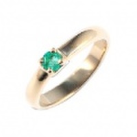 baby’s ring - K18YG 一連一石 - 5月 エメラルド