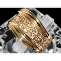 【K18YG イエローゴールド】ダイヤモンド0.70ｃｔ 指輪 リング レディース 8.5ｇ 12号 8225-0