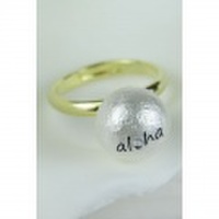 【PalmSeason】ハンドメイド*コットンパール〔ａｌｏｈａ〕ゴールド*リング