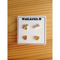 【SALE50%OFF】MILKFED.(ミルクフェド) MILKFED EARRING SET GOLD